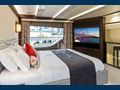 NEW EDGE Sunseeker 95 master cabin bed and TV