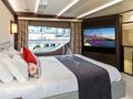 NEW EDGE Sunseeker 95 - master cabin bed and TV NEW EDGE Sunseeker 95 - master cabin bed and TV
