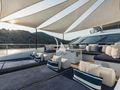 NEW WAVES Benetti Fast 140 - foredeck lounge and bronzing area NEW WAVES Benetti Fast 140 - foredeck lounge and bronzing area