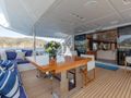 NEW WAVES Benetti Fast 140 - main aft deck seating and dining area NEW WAVES Benetti Fast 140 - main aft deck seating and dining area