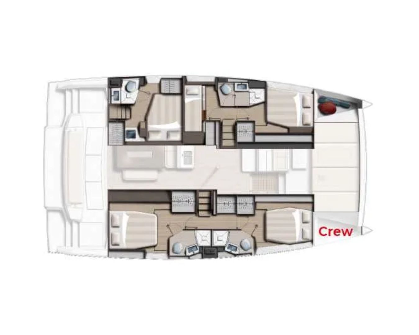 Layout for NIA Bali 4.6 - cabin layout