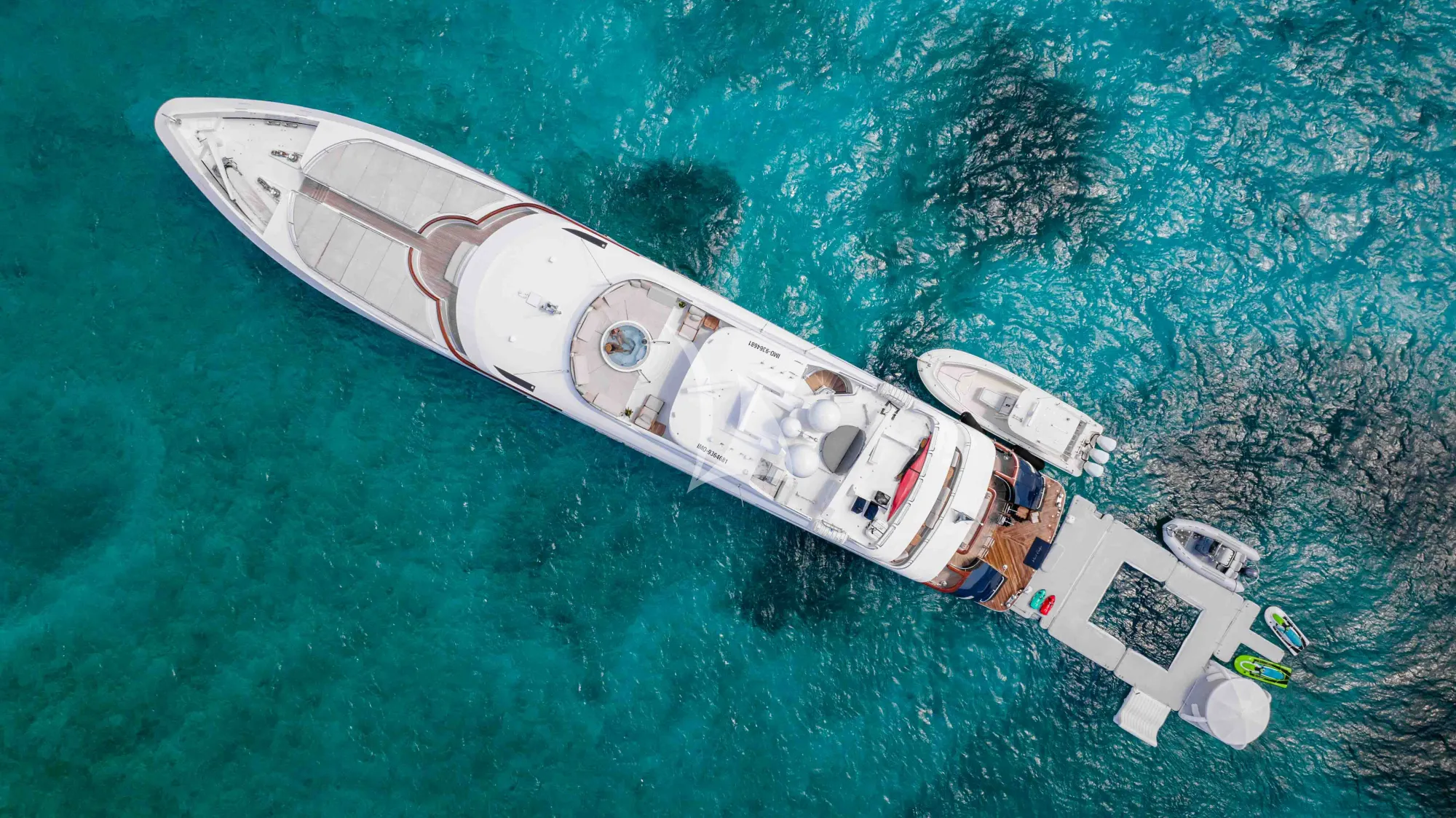 NICOLE EVELYN Cheoy Lee 38m - top aerial shot