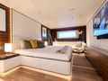 FURY II Columbus Atlantique 43m - master cabin bed and TV FURY II Columbus Atlantique 43m - master cabin bed and TV