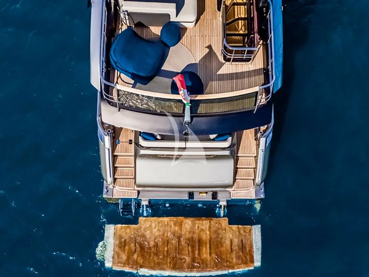 NIRVANA Cranchi Sessantasette 67 - top aft shot NIRVANA Cranchi Sessantasette 67 - top aft shot