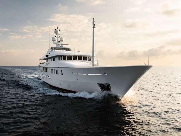 NITA K II Amels 52m - cruising bow view NITA K II Amels 52m - cruising bow view