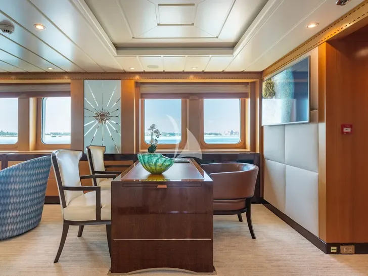 NITA K II Amels 52m - master cabin office NITA K II Amels 52m - master cabin office