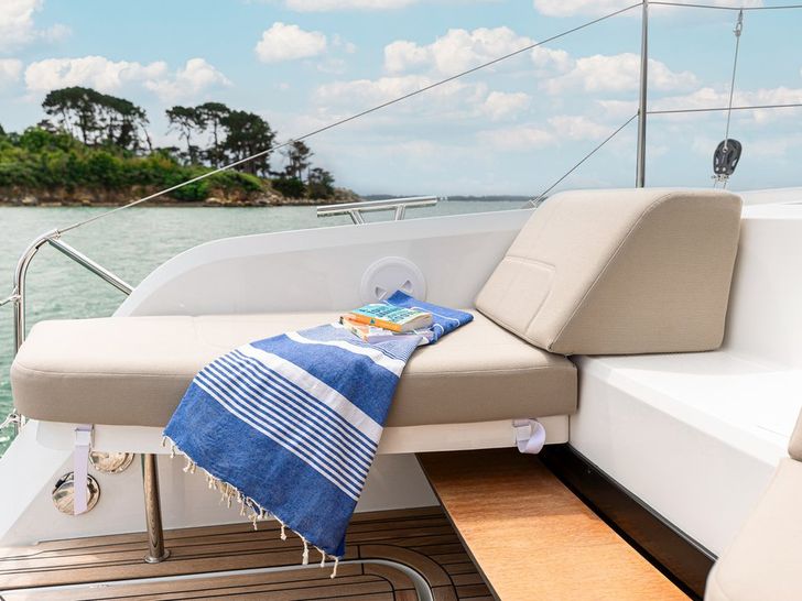 NN Fountaine Pajot New 44 - swim platform seating NN Fountaine Pajot New 44 - swim platform seating