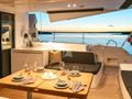 NORD Lagoon 51 aft deck dinner set up NORD Lagoon 51 aft deck dinner set up