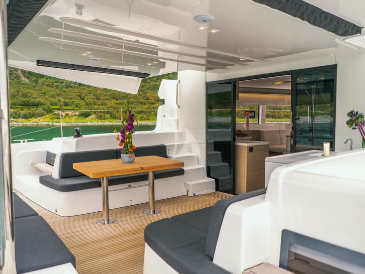 NORD Lagoon 51 aft deck seating NORD Lagoon 51 aft deck seating