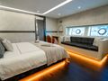NORTH WIND Sokmen Kardesler 44m - master cabin bed and seating NORTH WIND Sokmen Kardesler 44m - master cabin bed and seating