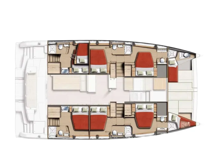 NO RUSH Bali 5.2 - cabin layout NO RUSH Bali 5.2 - cabin layout
