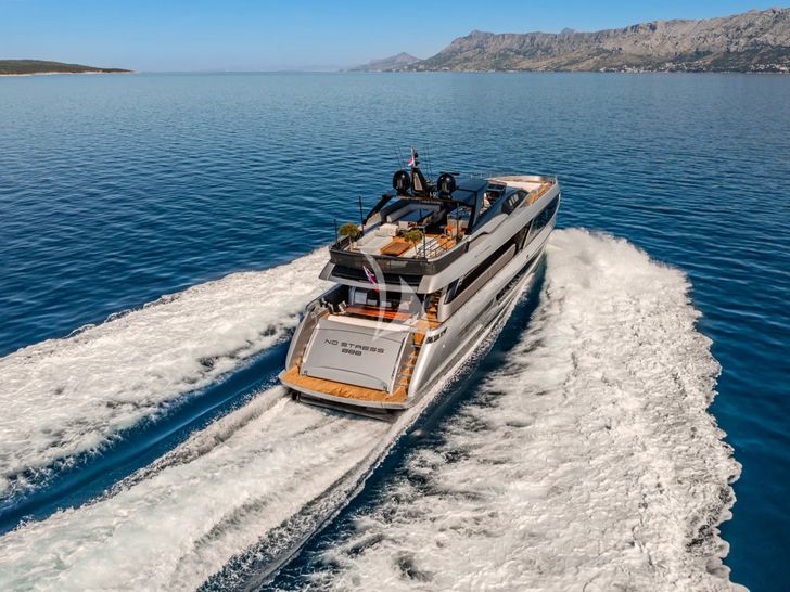 NO STRESS 888 Riva Corsaro 100 - cruising aft view NO STRESS 888 Riva Corsaro 100 - cruising aft view