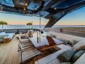 NO STRESS 888 Riva Corsaro 100 - flybridge dining area NO STRESS 888 Riva Corsaro 100 - flybridge dining area