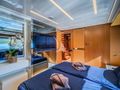 NO STRESS 888 Riva Corsaro 100 - master cabin bed and TV NO STRESS 888 Riva Corsaro 100 - master cabin bed and TV
