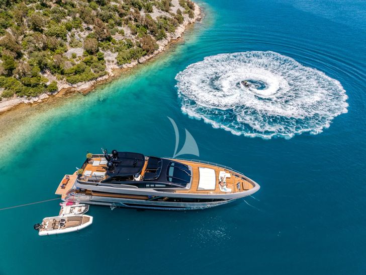 NO STRESS 888 Riva Corsaro 100 - top aerial shot NO STRESS 888 Riva Corsaro 100 - top aerial shot