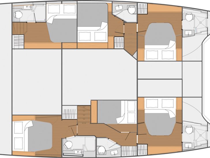 NOWHERE Fountaine Pajot Saba 50 - layout NOWHERE Fountaine Pajot Saba 50 - layout