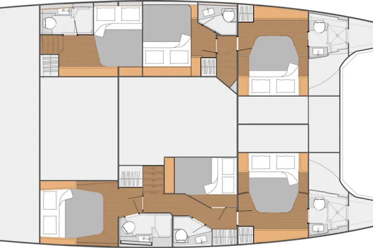 Layout for NOWHERE Fountaine Pajot Saba 50 - layout