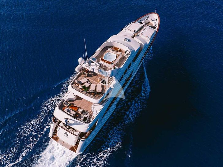 OAK Benetti Classic 115 - cruising aerial shot OAK Benetti Classic 115 - cruising aerial shot