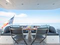 OBSESSIO Princess 72 - aft dining area OBSESSIO Princess 72 - aft dining area
