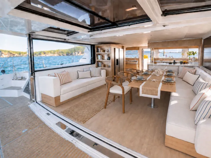 OCEANS ONE Bali 5.8 - aft deck alfresco dining area OCEANS ONE Bali 5.8 - aft deck alfresco dining area