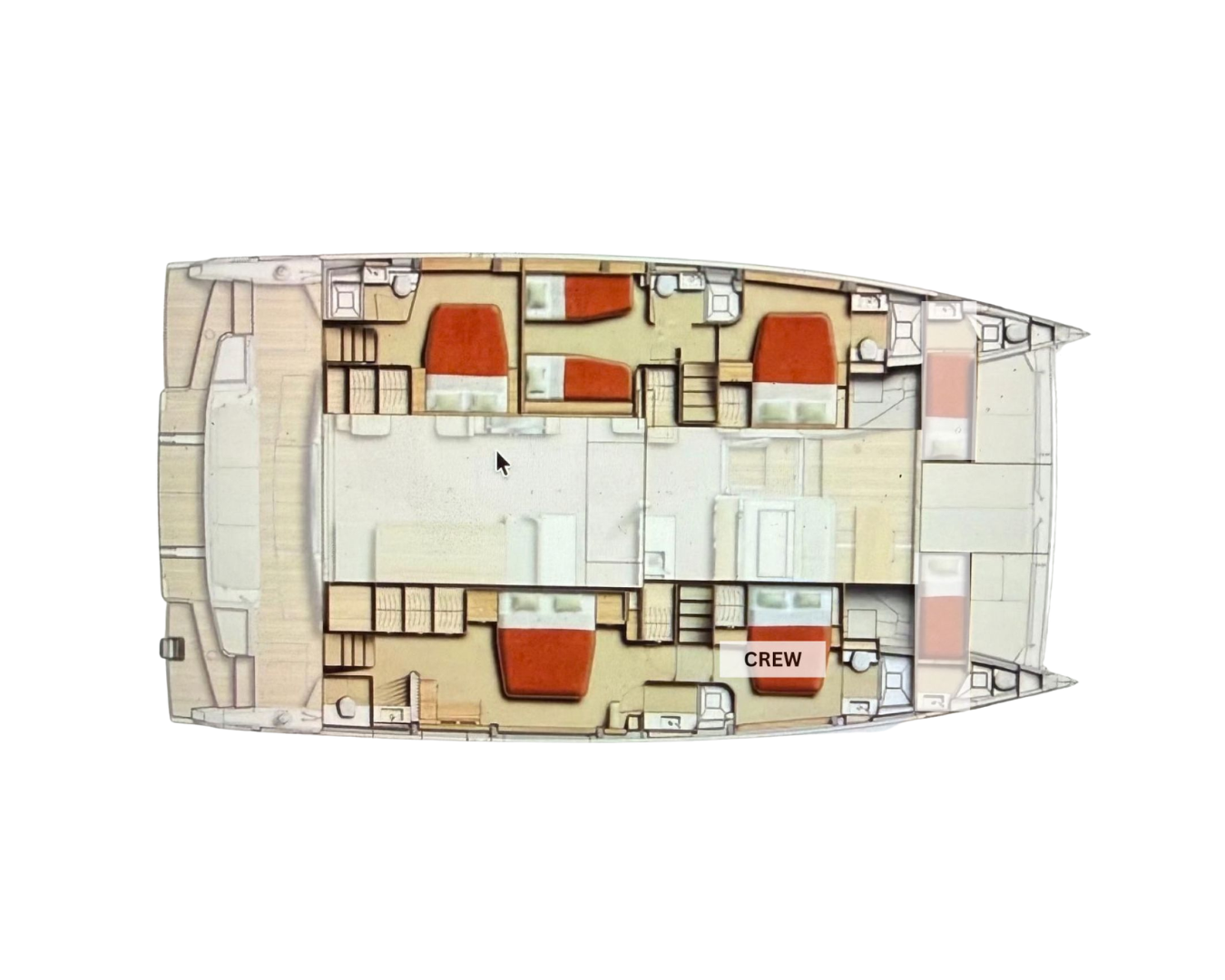 Layout for OCEANS ONE Bali 5.8 - cabin layout