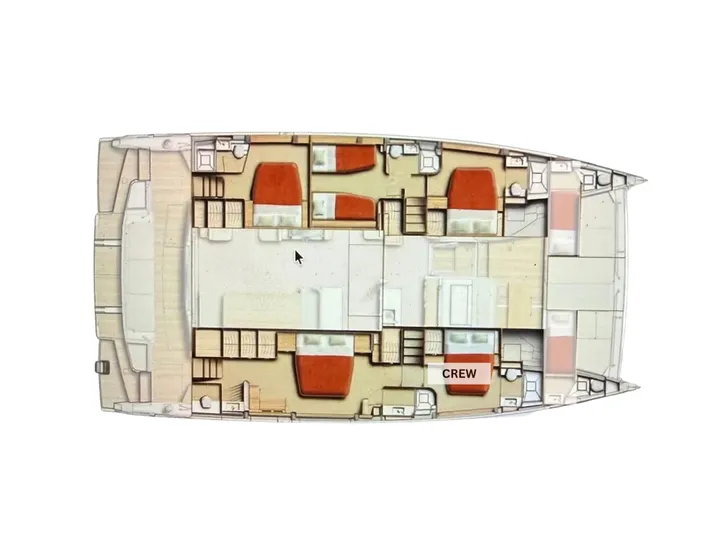 OCEANS ONE Bali 5.8 - cabin layout OCEANS ONE Bali 5.8 - cabin layout