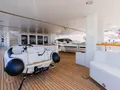 OCEAN'S SEVEN Kingship Magellan 110 - aft deck tender storage OCEAN'S SEVEN Kingship Magellan 110 - aft deck tender storage