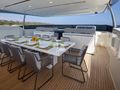 OCTAVE Sanlorenzo SL118 - sundeck alfresco dining area OCTAVE Sanlorenzo SL118 - sundeck alfresco dining area
