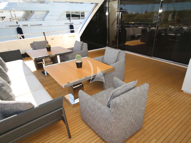OCTAVE Sanlorenzo SL118 - main aft deck lounge OCTAVE Sanlorenzo SL118 - main aft deck lounge