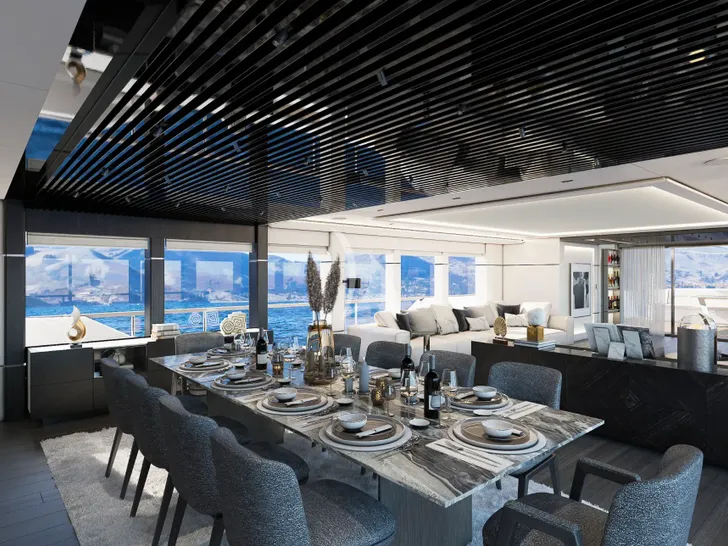 OCULUS 37m Numarine - main dining area OCULUS 37m Numarine - main dining area