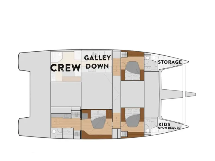OHANA Fountaine Pajot Samana 59 - cabin layout OHANA Fountaine Pajot Samana 59 - cabin layout