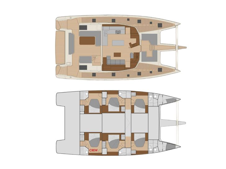 OKINAWA Fountaine Pajot Samana 59 - layout OKINAWA Fountaine Pajot Samana 59 - layout