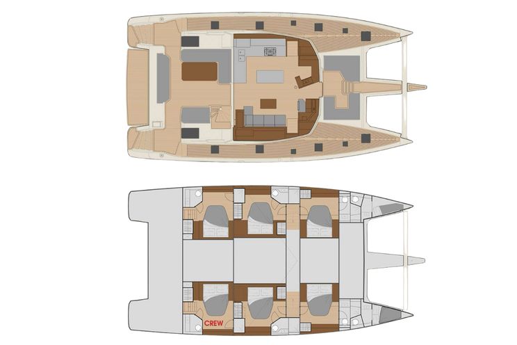 Layout for OKINAWA Fountaine Pajot Samana 59 - layout