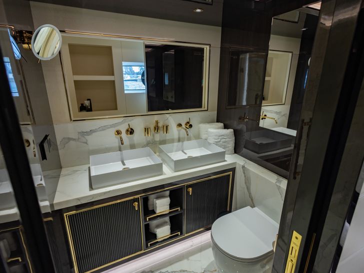 OLYMPUS Sirena 88 VIP cabin 2 bathroom OLYMPUS Sirena 88 VIP cabin 2 bathroom