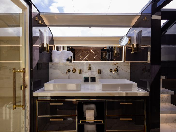 OLYMPUS Sirena 88 master cabin bathroom OLYMPUS Sirena 88 master cabin bathroom