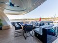 ONE BLUE Frank Mulder Oceanline 38m aft deck dining area