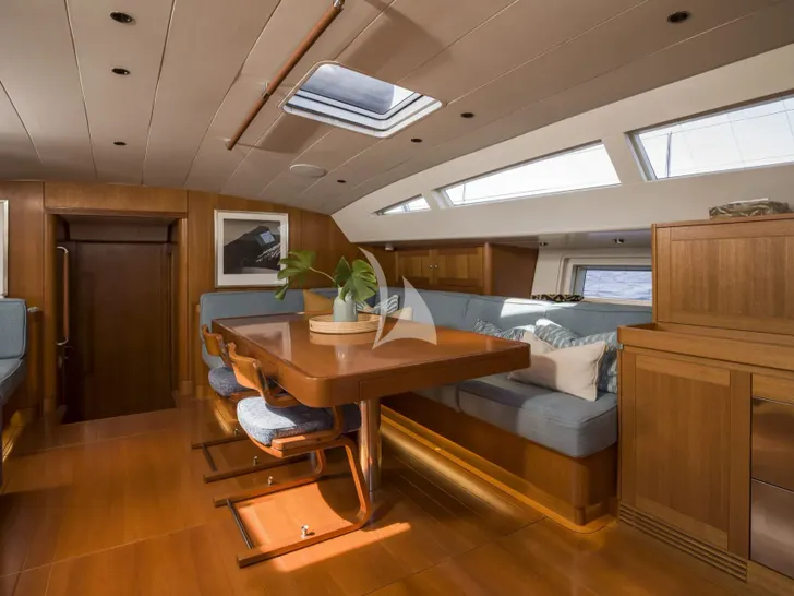 ONYX Nautor`s Swan 100s - indoor dining area ONYX Nautor`s Swan 100s - indoor dining area