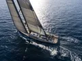 ONYX Nautor`s Swan 100s - sailing aerial shot ONYX Nautor`s Swan 100s - sailing aerial shot