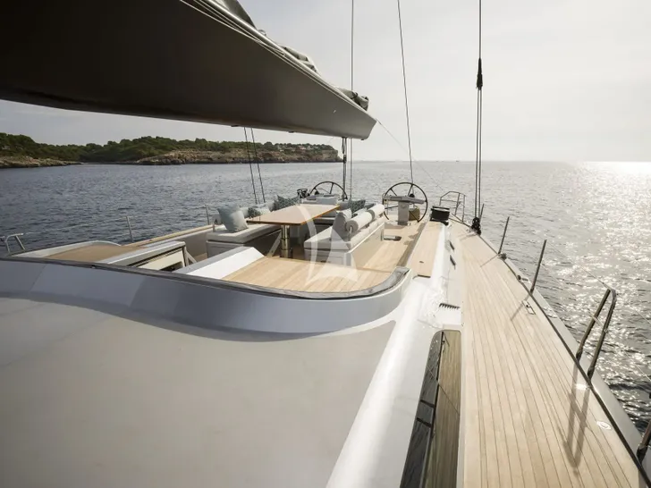 ONYX Nautor`s Swan 100s - upper deck wide view ONYX Nautor`s Swan 100s - upper deck wide view