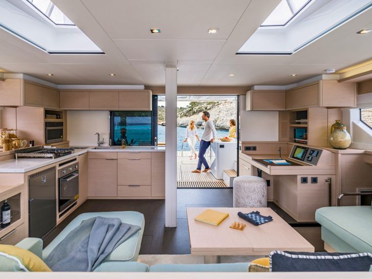 OPUS ONE Lagoon 55 - galley and navigation pane OPUS ONE Lagoon 55 - galley and navigation pane