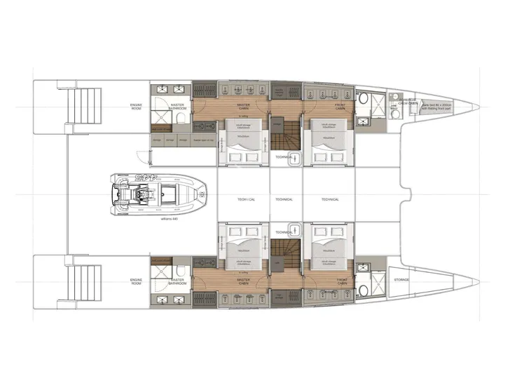 ORCA Sunreef Supreme 68 Power - layout ORCA Sunreef Supreme 68 Power - layout