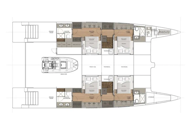 Layout for ORCA Sunreef Supreme 68 Power - Layout