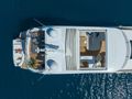 OREGGIA Sunseeker 76 Yacht aft aerial shot