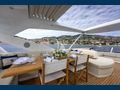 OREGGIA Sunseeker 76 Yacht flybridge dining area