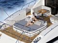 ORION I Mangusta 92 - guest on the aft bronzing area ORION I Mangusta 92 - guest on the aft bronzing area