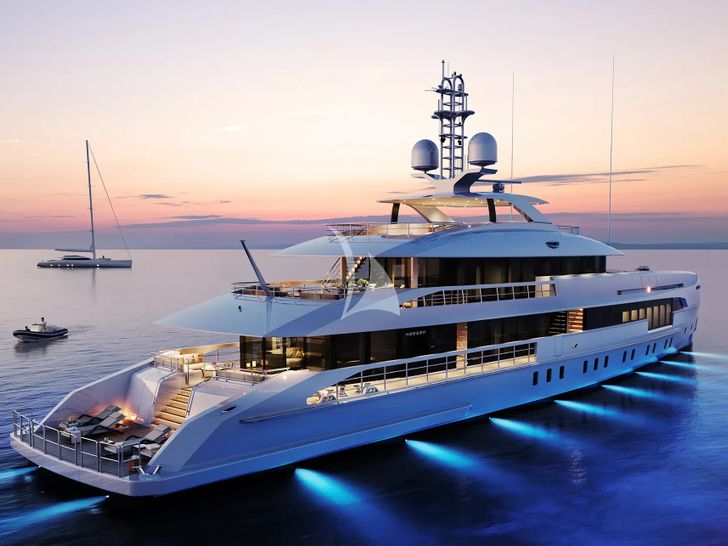 ORION Heesen 50m Aluminium FDHF - at night ORION Heesen 50m Aluminium FDHF - at night