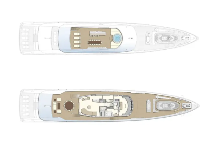 Layout for ORION Heesen 50m Aluminium FDHF - exterior layout