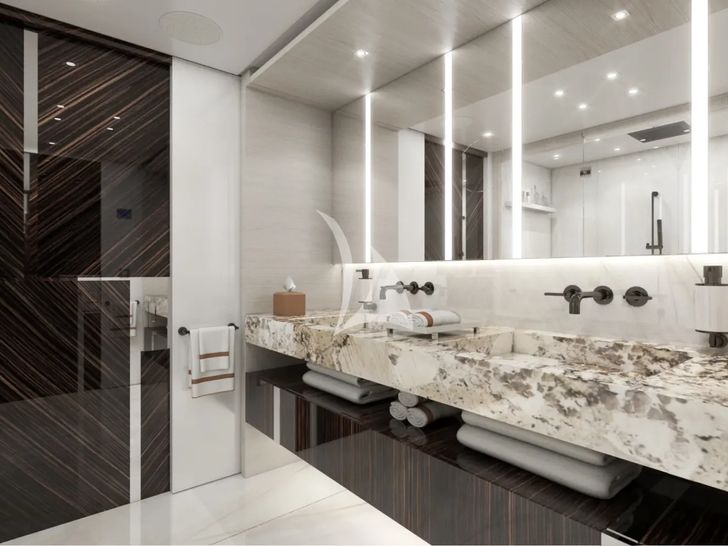 ORION Heesen 50m Aluminium FDHF - master cabin bathroom ORION Heesen 50m Aluminium FDHF - master cabin bathroom