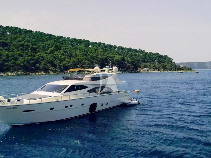 ORLANDO L Ferretti 780 - anchored portside view ORLANDO L Ferretti 780 - anchored portside view