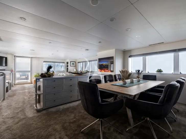 OURWAY Tenix Defence 36m - main dining area OURWAY Tenix Defence 36m - main dining area